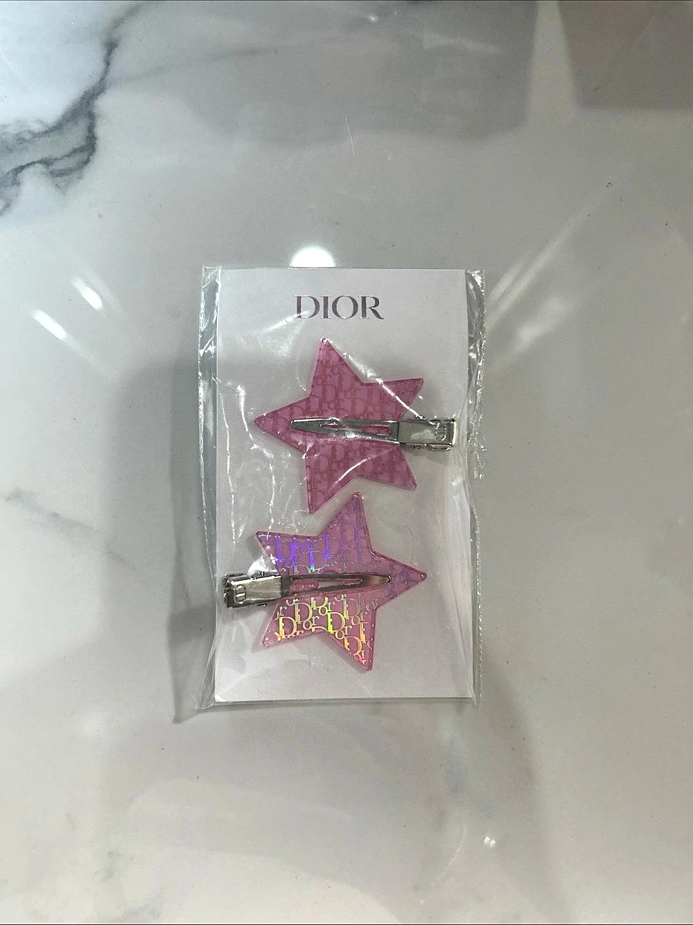 Dior Beauty Pink Star Hair Clips, Pink